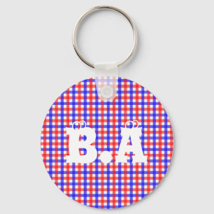 Customisable Personalise Initials Cute Key Ring