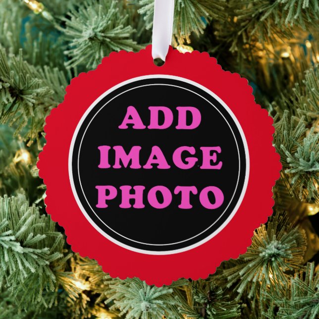 Customisable Personalised Image Photo Tree Decoration Card (Insitu (Tree))