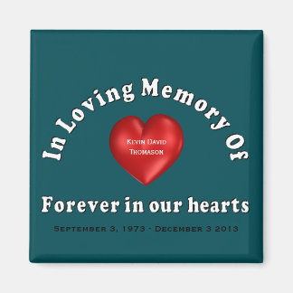 Customisable Personalised Memorial Magnet