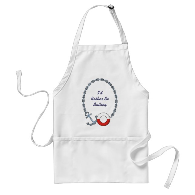 Customisable, Personalised Nautical Design Aprons (Front)