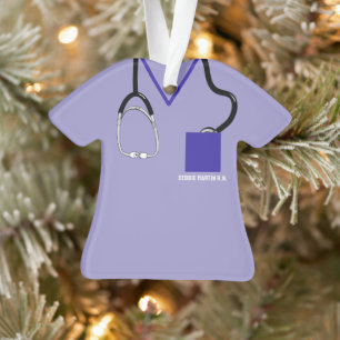 Customisable Personalised Nurse Scrubs Ornament