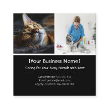 Customisable Pet Care Business Card with Photos