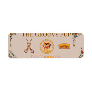 Customisable Pet Care Professional Card Return Address Label