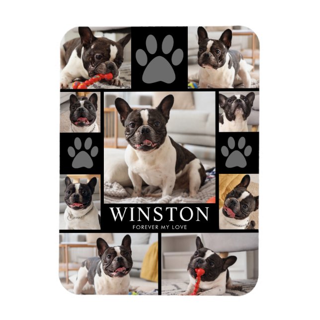 Customisable Pet Dog Memorial Photo Keepsake Magnet (Vertical)