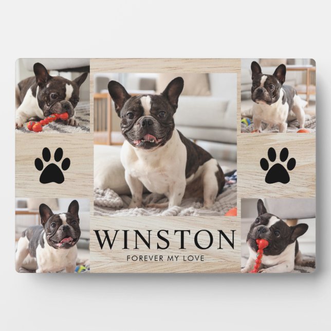 Customisable Pet Dog Memorial Photo Keepsake Plaque (Front)