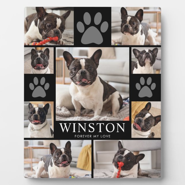 Customisable Pet Dog Memorial Photo Keepsake Plaque (Front)