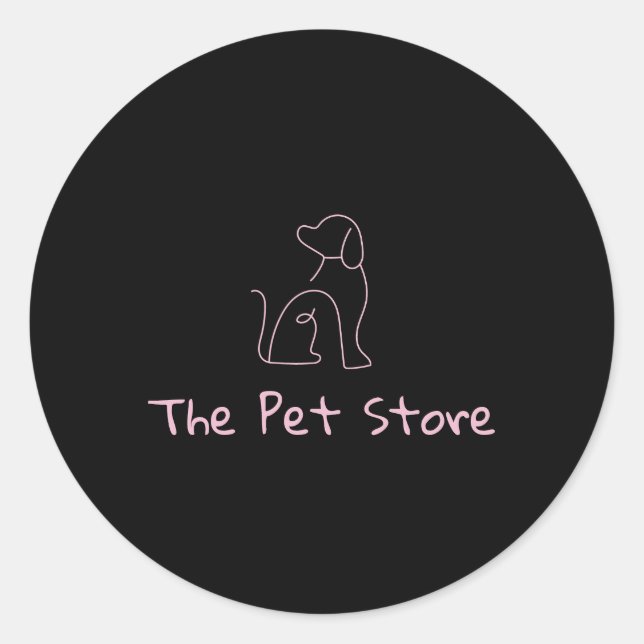 Customisable Pet/ Dog themed Classic Round Sticker (Front)