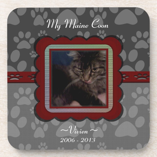 Customisable Pet Memorial  Coaster (Front)