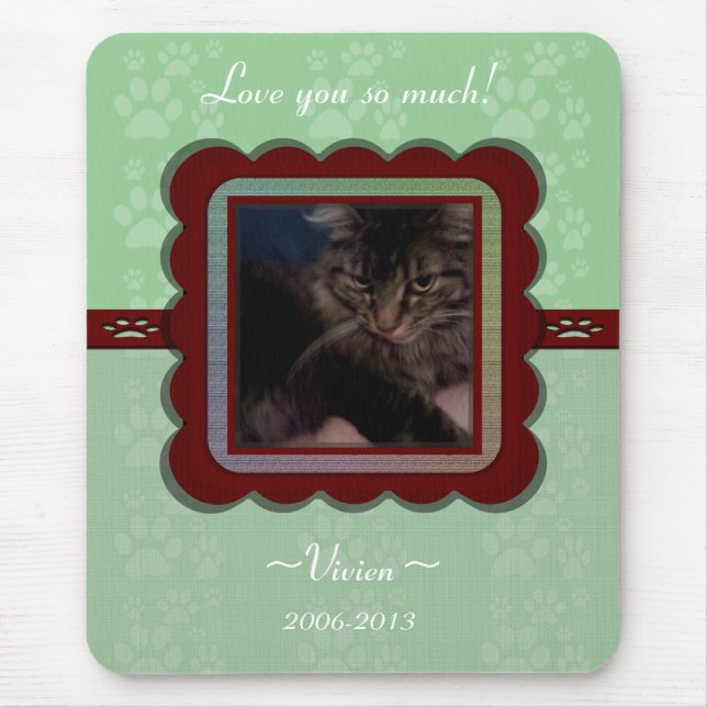 Customisable Pet Memorial  Mouse Pad (Front)