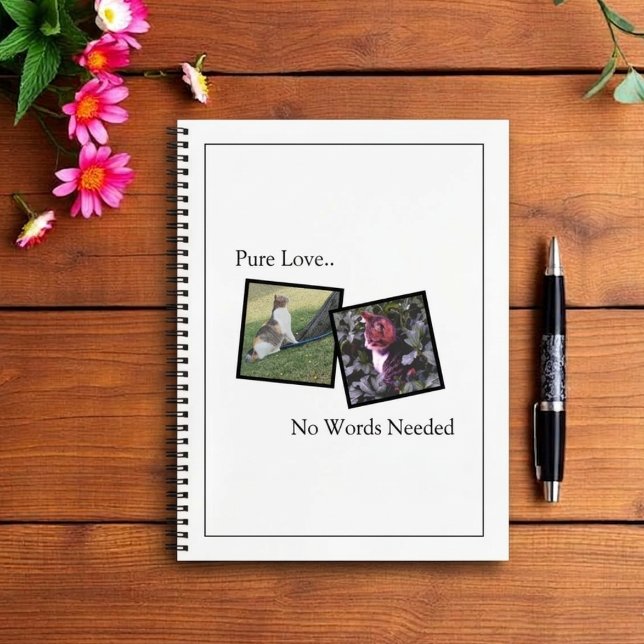 Customisable Pet Notebook (Fully customizable spiral notebook with photos for pet lovers)