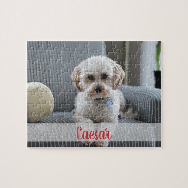 Customisable Pet Photo and Name Jigsaw Puzzle (Horizontal)
