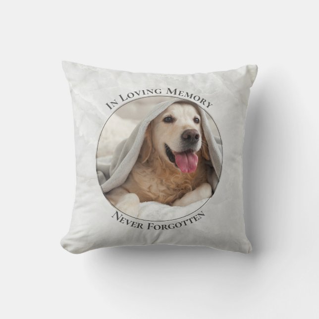 Customisable Pet Photo Memorial Cushion (Front)