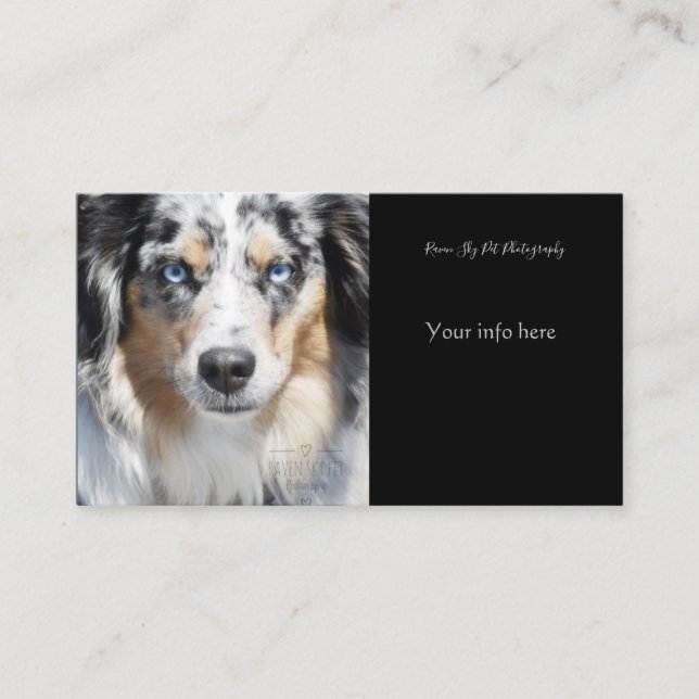 Customisable Pet Photography business card (Front)