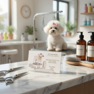 Customisable pet shop business card