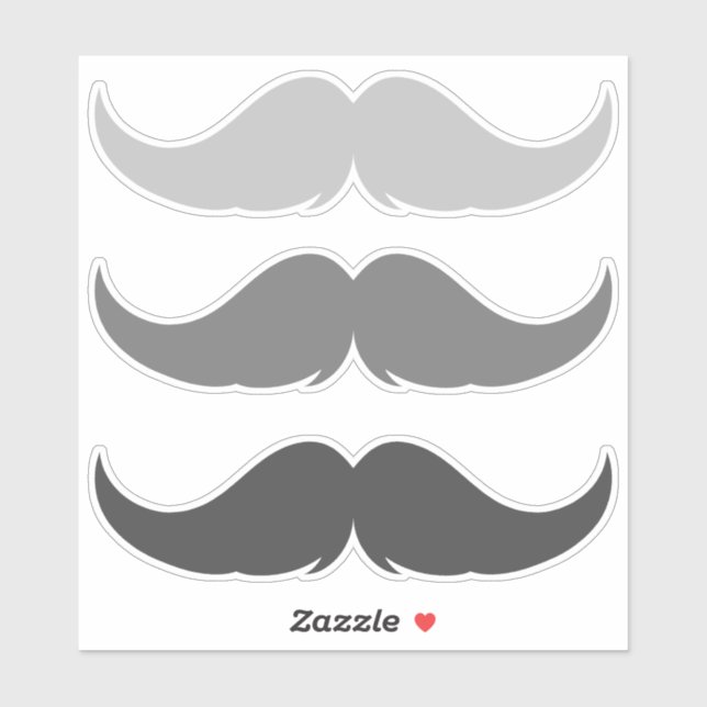 Customisable Petite Handlebar Moustache (Sheet)