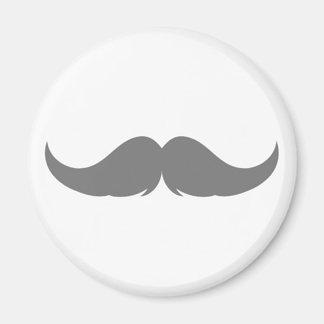 Customisable Petite Handlebar Moustache Magnet (Front)