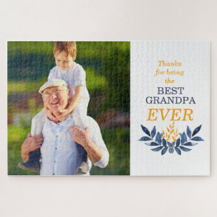 Customisable Photo Best Grandpa Jigsaw Puzzle