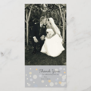 Customisable Photo Card: Champagne Bubbles Thank You Card