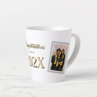 Customisable Photo Class of 202X Graduation Latte Mug