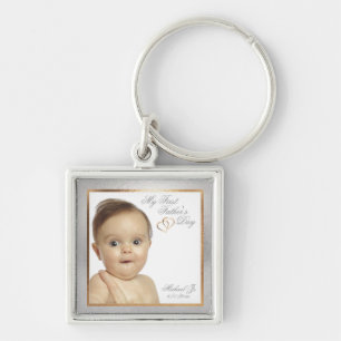 Customisable Photo First Father's Day Key Chain