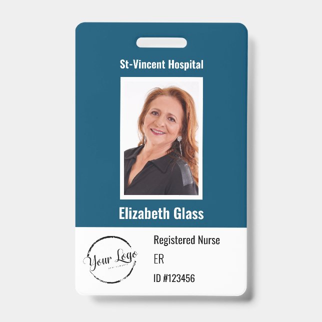 Customisable Photo ID Badge with Logo (Front)