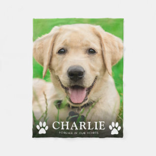 Customisable Photo Keepsake Dog Pet Memorial Fleece Blanket