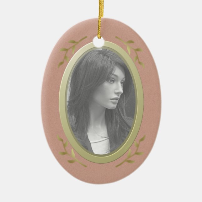 Customisable Photo Memorial / Remembrance Ceramic Tree Decoration (Front)
