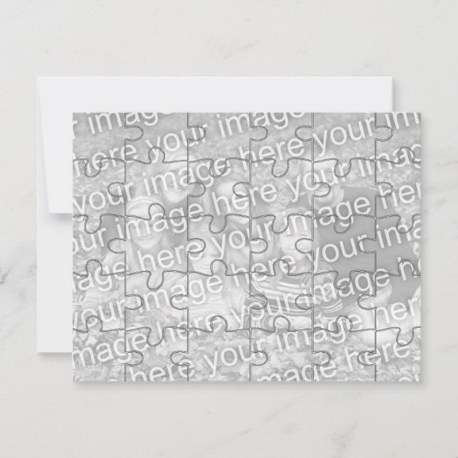 Customisable Photo "Mock" Puzzle Card-30 pieces (Front)