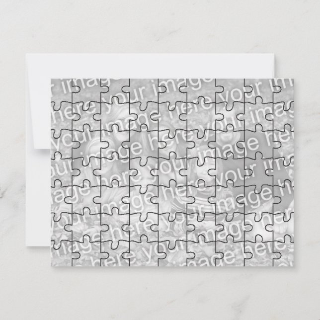Customisable Photo "Mock" Puzzle Card-63 pieces (Front)