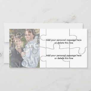 Customisable Photo "Mock" Puzzle Card - 8 pieces