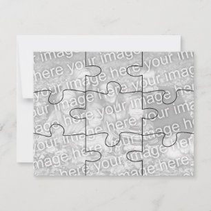 Customisable Photo "Mock" Puzzle Card-9 pieces
