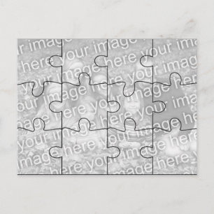 Customisable Photo "Mock" Puzzle Post Card