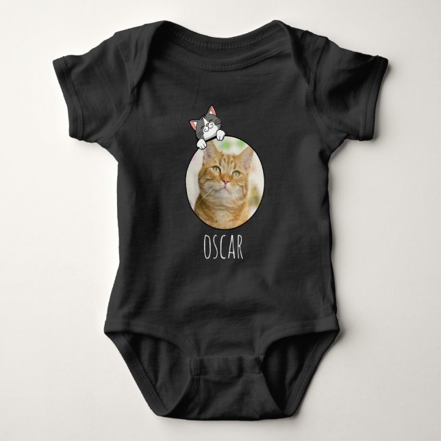 Customisable  Photo+Name Baby Bodysuit (Front)