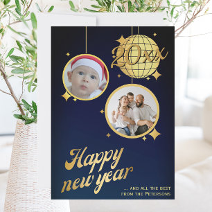 Customisable photo new year 2025 Holiday Postcard