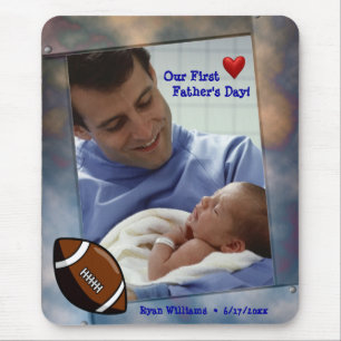Customisable Photo Our First Fathers Day Mousepad