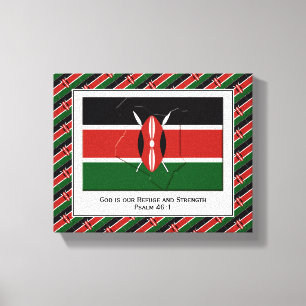 Customisable Photo Patriotic KENYA FLAG Canvas Print