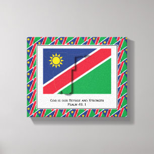 Customisable Photo Patriotic NAMIBIA FLAG Canvas Print