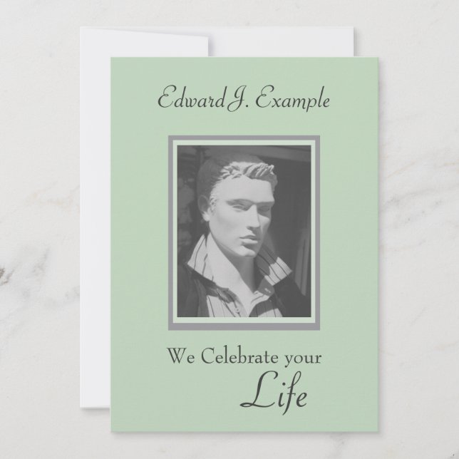 Customisable Photo Remembrance / Funeral Invitation (Front)