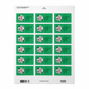 Customisable photo soccer ball Address labels