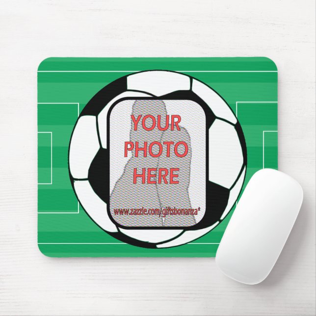 Customisable photo soccer ball Mousepads (With Mouse)