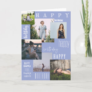 Customisable Photo Template Birthday Card