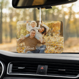 Customisable Photo & Text 'Best Mum Ever' Keepsake Car Air Freshener
