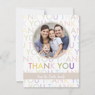 Customisable Photo Thank You Card From All of Us