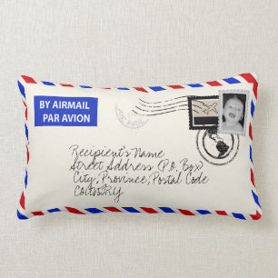 Customisable Photo Upload Airmail Envelope Pillow