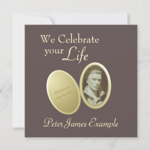 Customisable Photo: Wake / (Living) Funeral Invitation