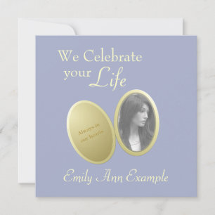 Customisable Photo: Wake / (Living) Funeral Invitation