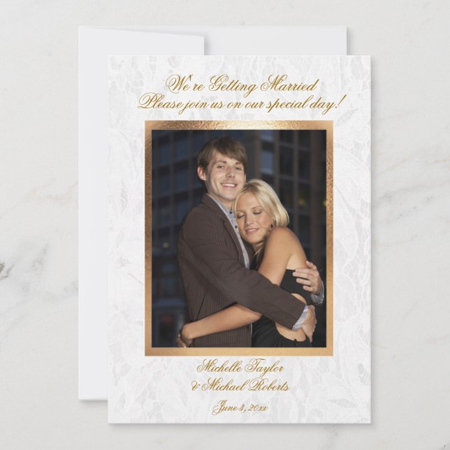 Customisable Photo Wedding Invitation (Front)