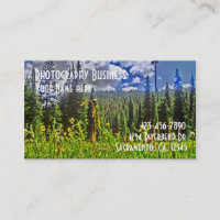 Customisable photography meadow business cards
