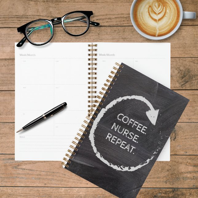 Customisable Phrase Coffee Nurse Repeat Planner (Creator Uploaded)