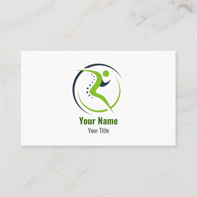 Customisable physical therapist physio chiro business card (Front)